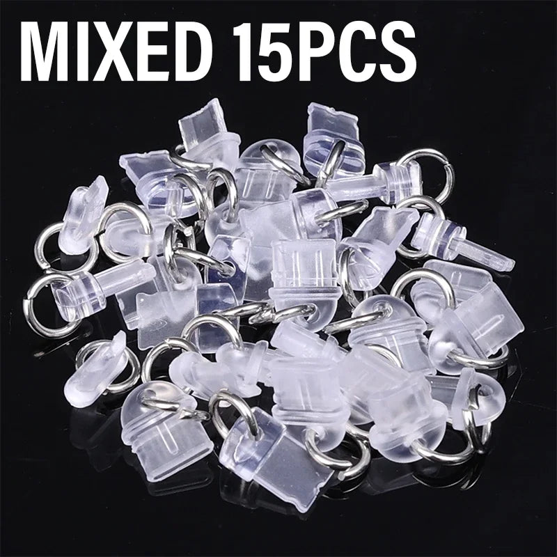 Transparent Dust Plugs – USB-C, Lightning & Micro USB