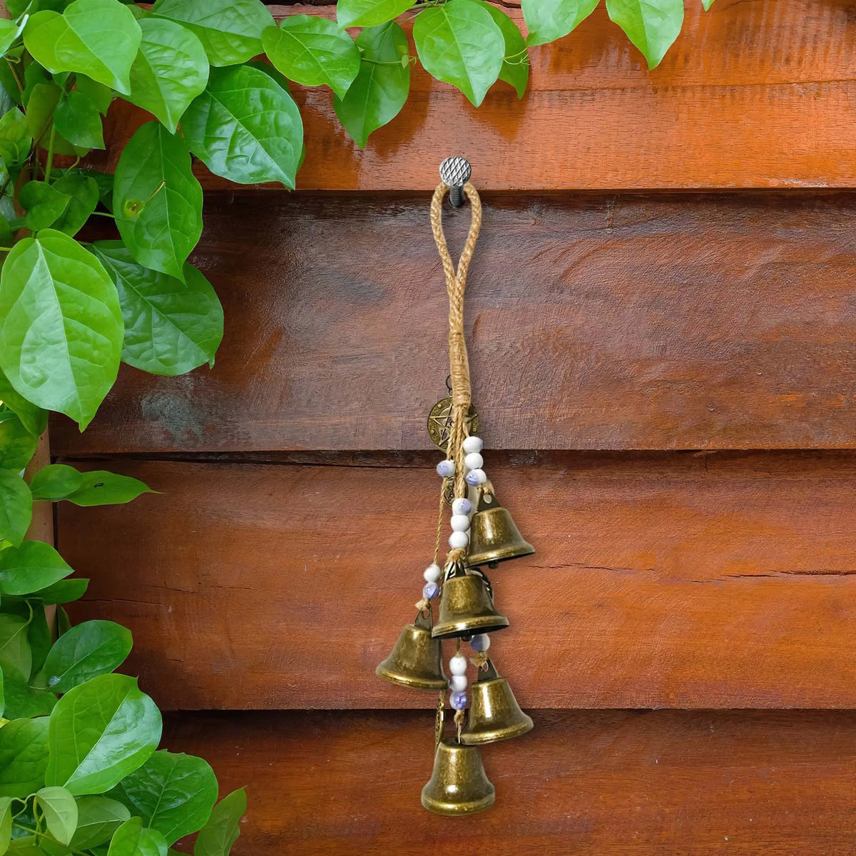 Hanging Metal Bell with Ice Beads – Home Protection Décor