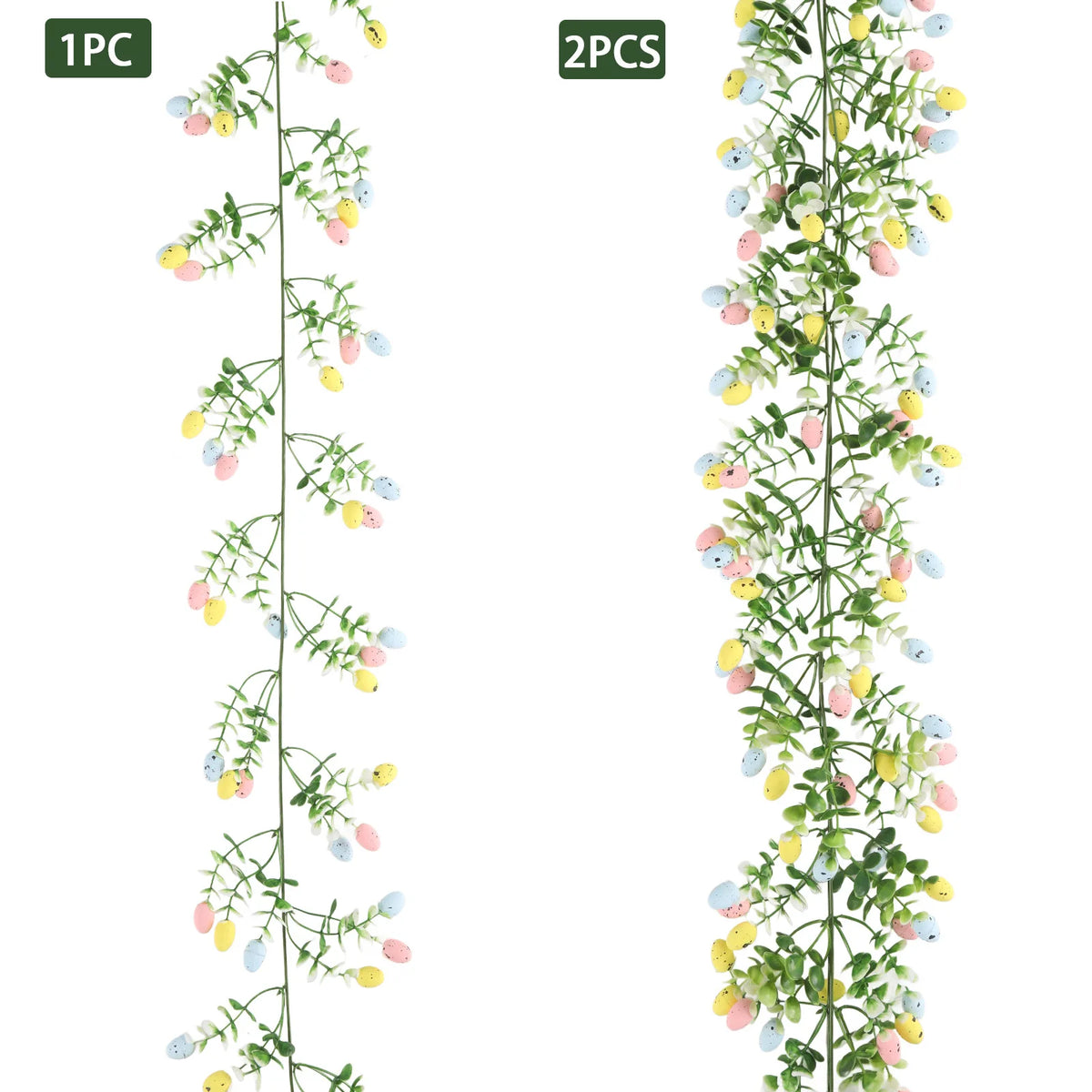 82-Inch Easter Egg Eucalyptus Garland | Spring Home Decor