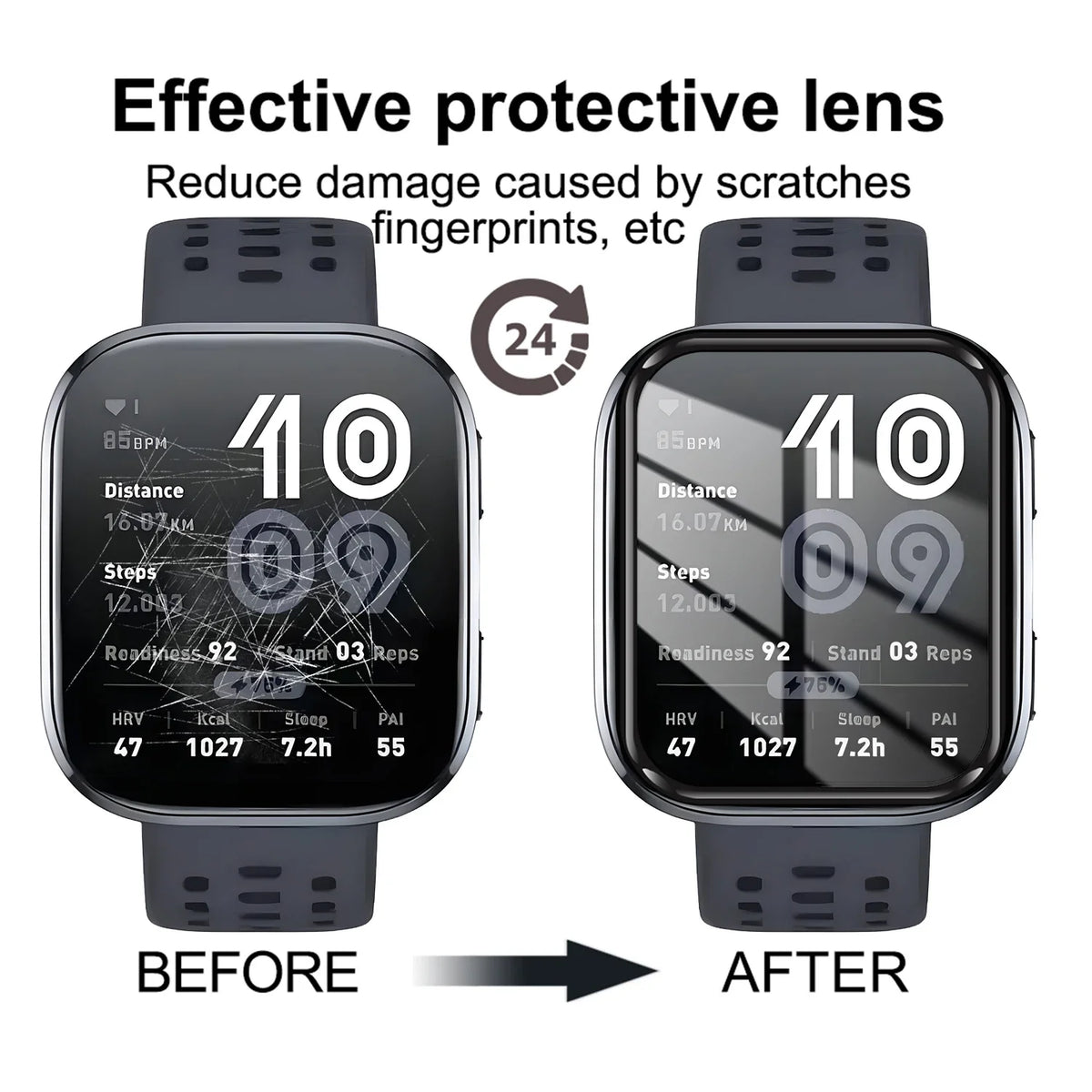 Amazfit Bip 6 Screen Protector – Full Cover Anti-Scratch Film