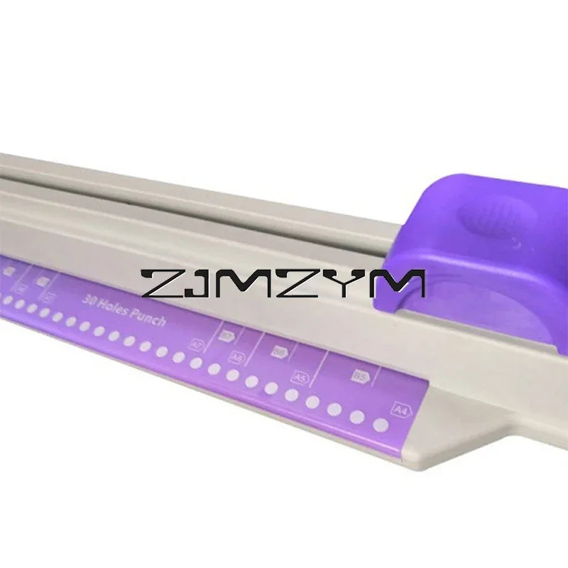 30-Hole Sliding Paper Punch – A4/B5/A5/B6 Binder Hole Puncher