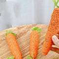 Sisal Carrot Squeaky Cat Toy – Molar Stick & Scratch Toy