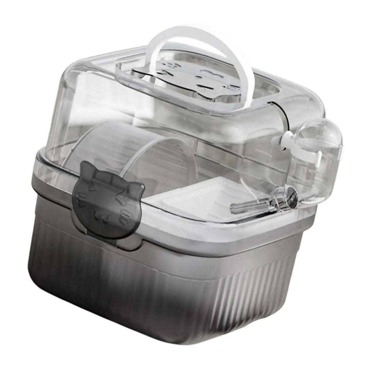 Portable Hamster Carrier Cage with Water Bottle & Wheel