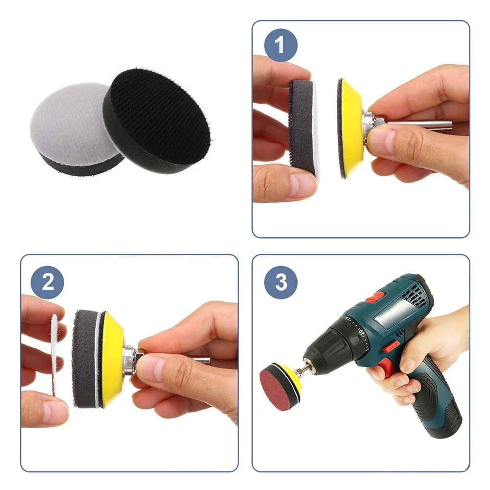 Hook & Loop Sponge Buffer Disc for Air Sander 2"–7"