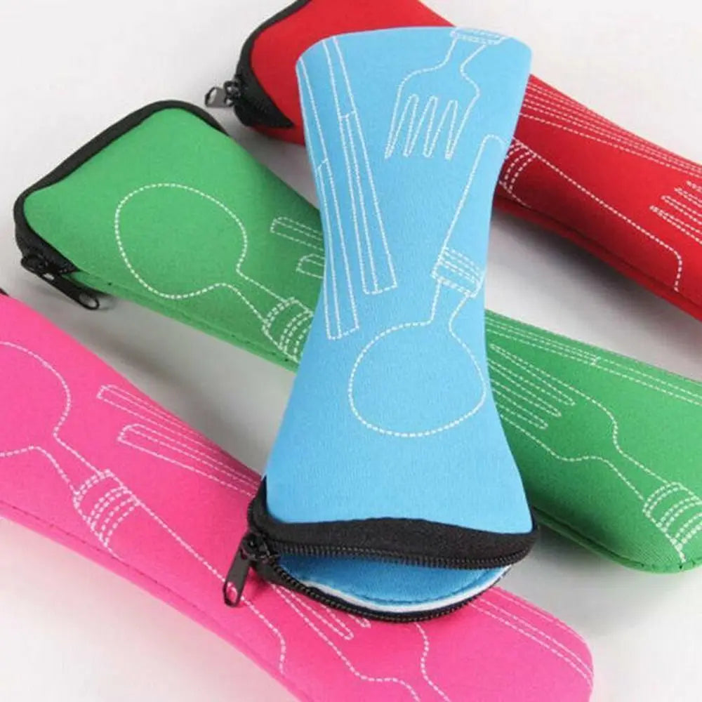Portable Cutlery Bag – Travel Utensil Pouch for Camping & Picnics
