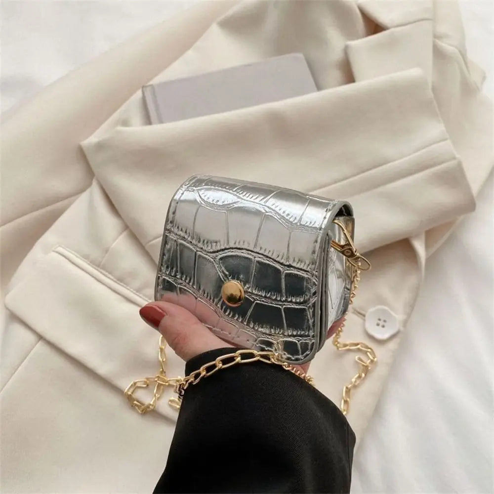 Cute Mini Crossbody Bag – Chain PU Shoulder Bag for Women