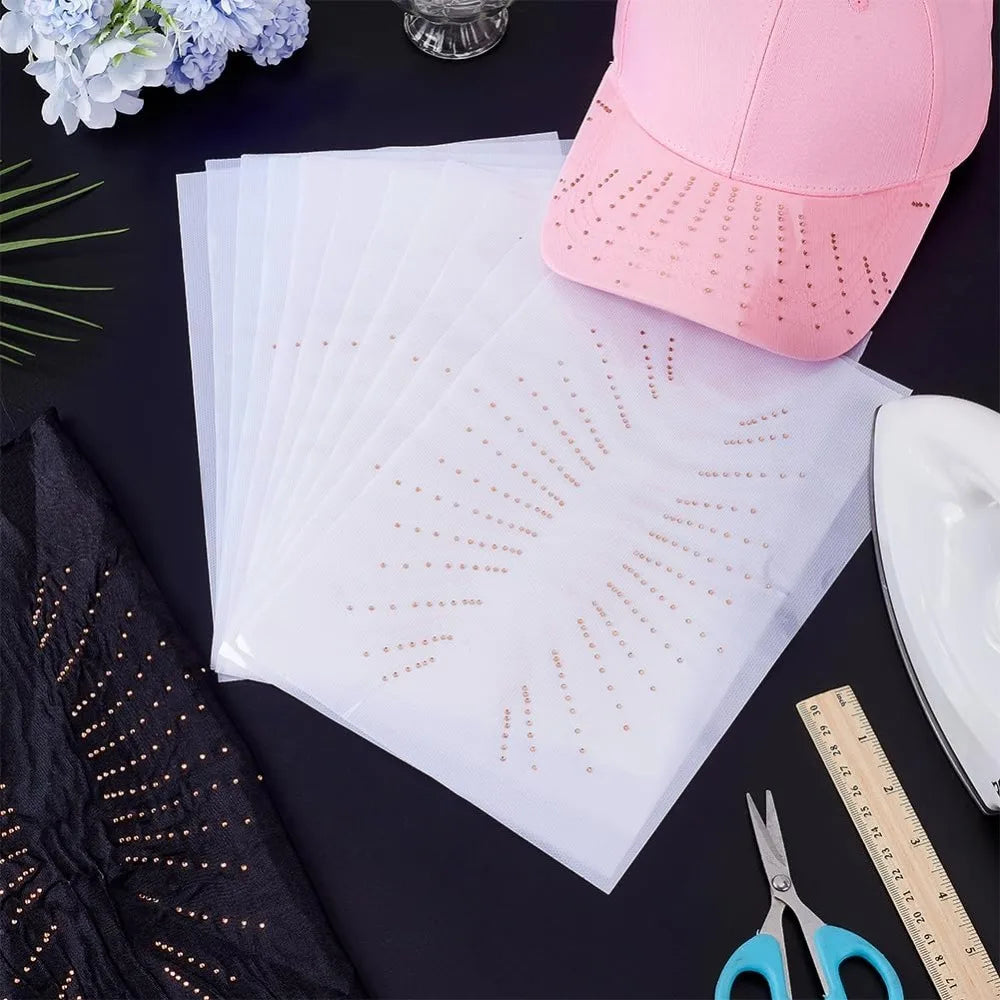 12-Sheet Champagne Hotfix Rhinestone Iron-On Patches | Glitter