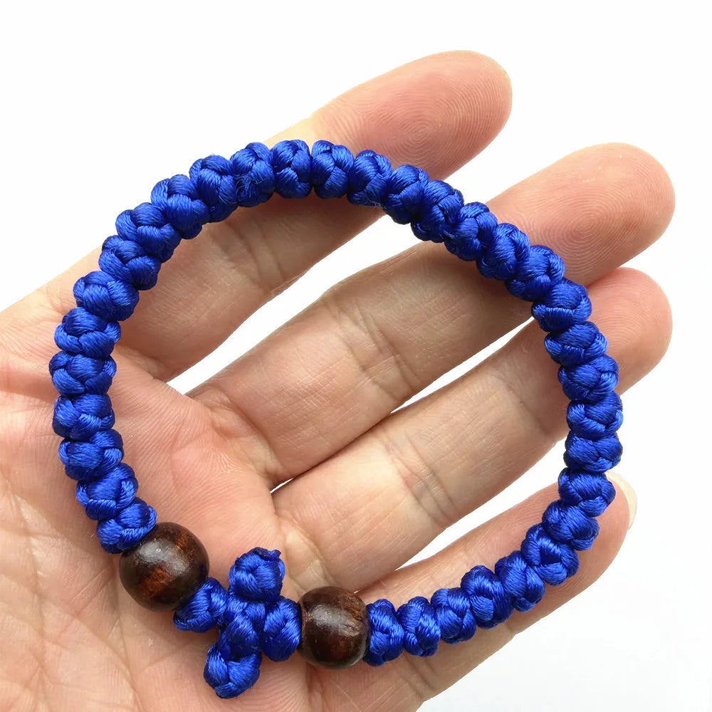 Greek Orthodox Prayer Rope Bracelet – 61 Knot Handmade Adjustable