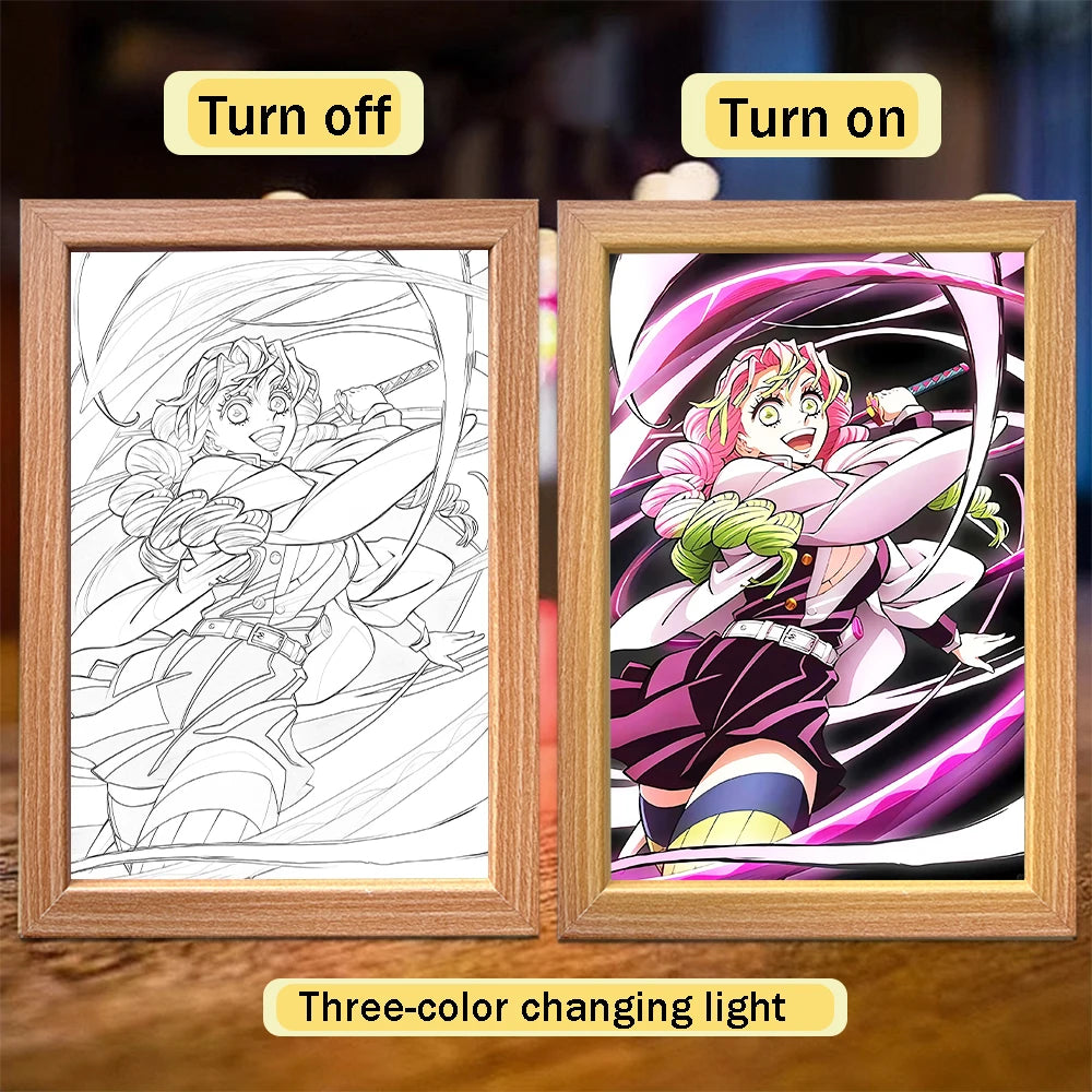 Tanjiro Kamado LED Night Light Frame | Demon Slayer Anime Lamp
