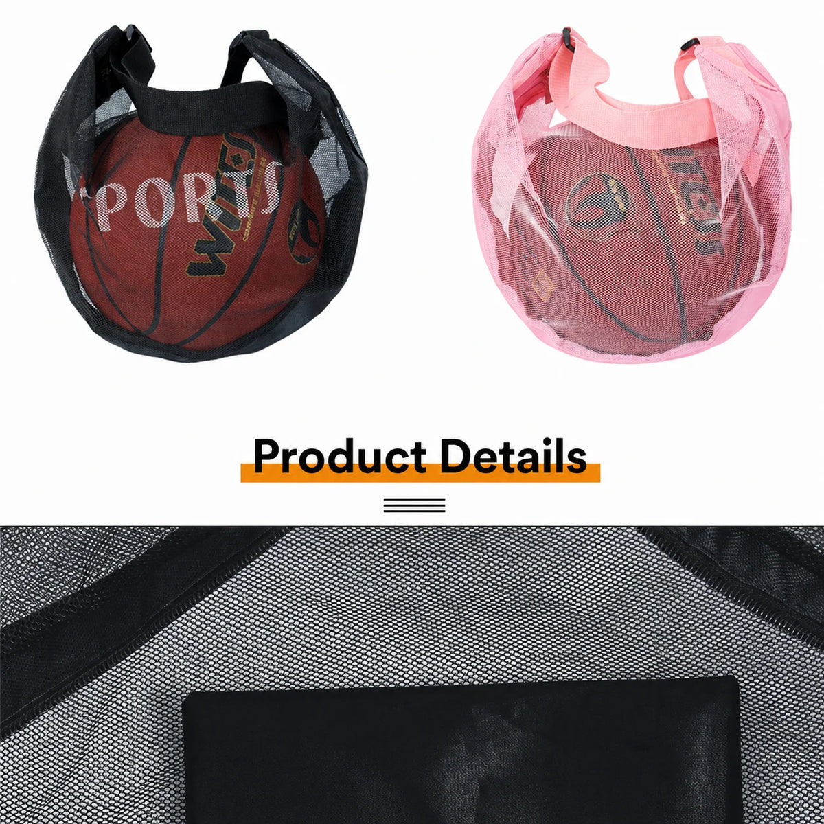 Large Mesh Sports Ball Bag – 25L Lightweight Shoulder Bag