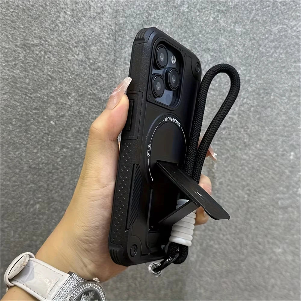 MagSafe Kickstand iPhone Case with Lanyard | Shockproof