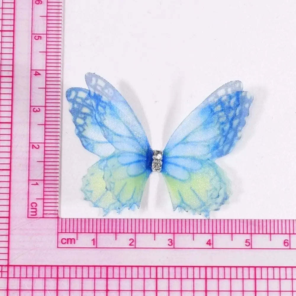 50Pcs 3D Organza Butterfly Appliques – Gradient Chiffon Patches