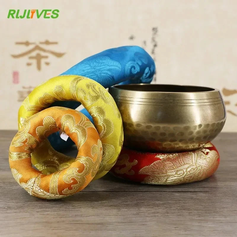 Tibetan Singing Bowl Mat – Chakra Meditation Cushion Pad