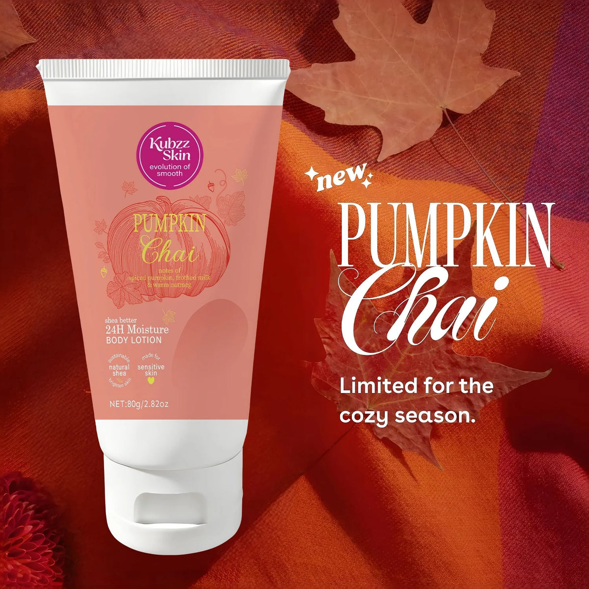 Pumpkin Body Lotion 80g – Shea Butter, Vitamin E & Glycerin