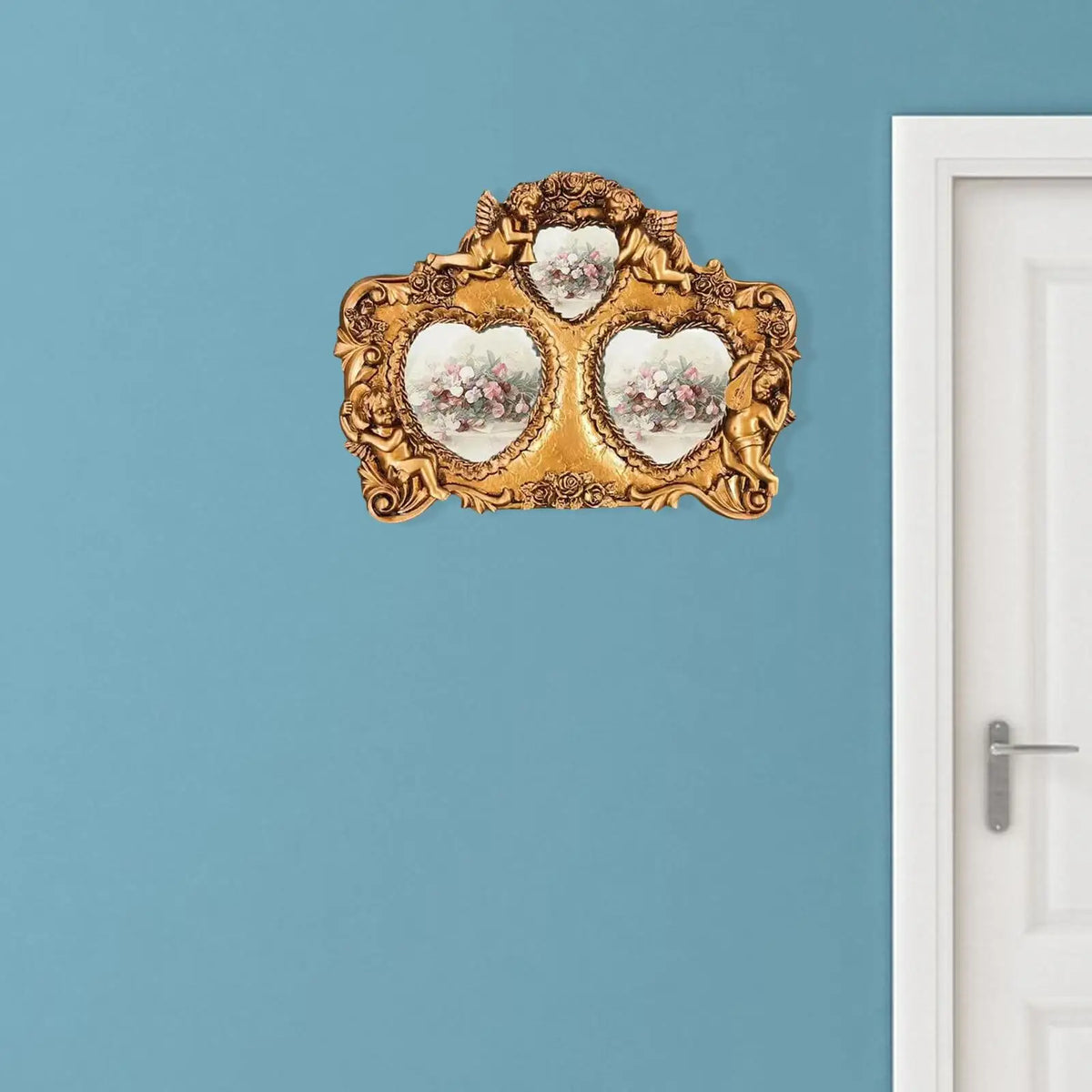 Gold Ornate Resin Picture Frame | Baroque Wall Mounted Photo Holder