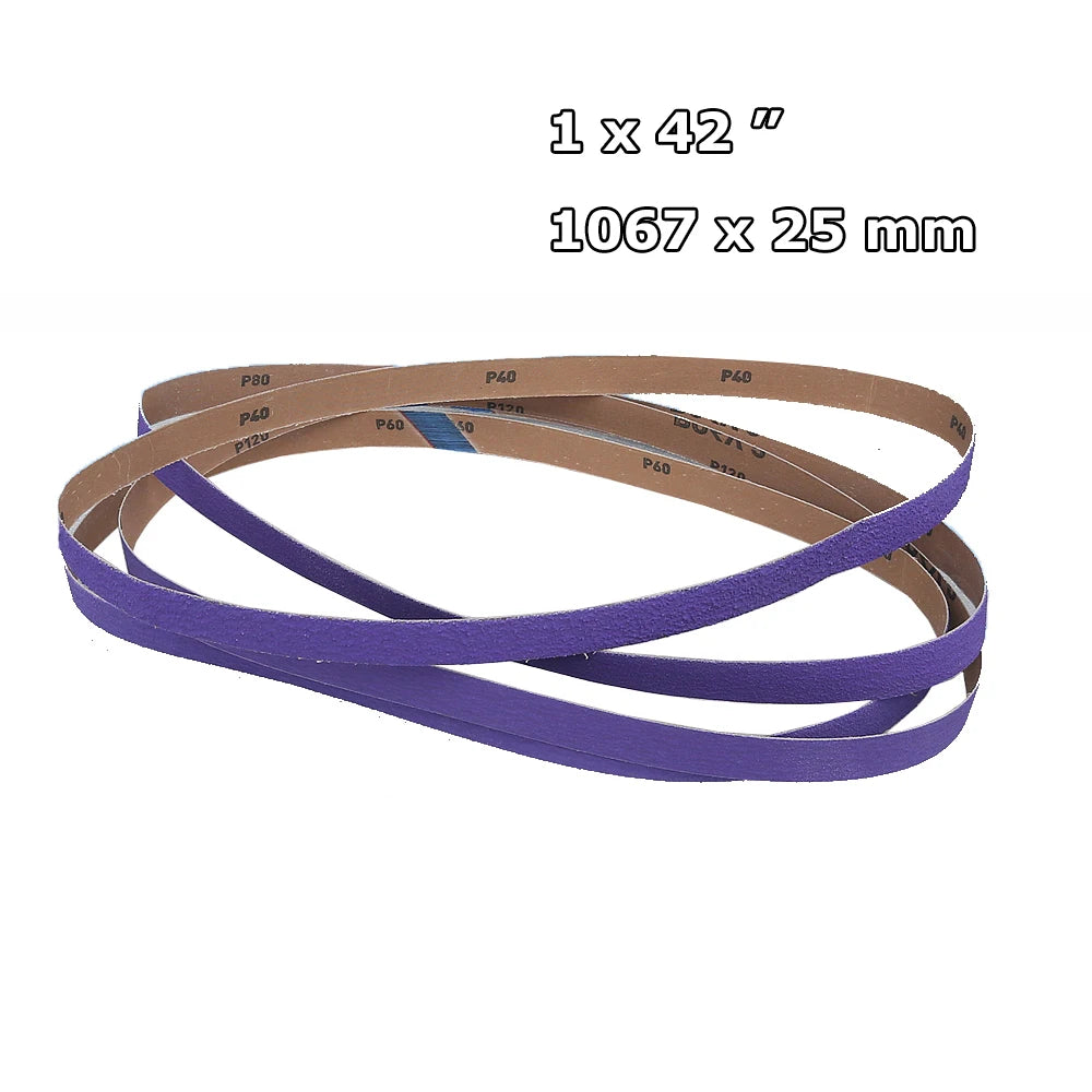 4-Pack 1x42" Ceramic Sanding Belts P40 P60 P80 P120 | BORA5