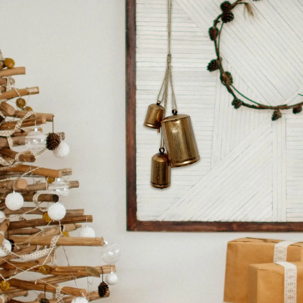 Rustic Metal Cow Bells Vintage Farmhouse Hanging Decoration