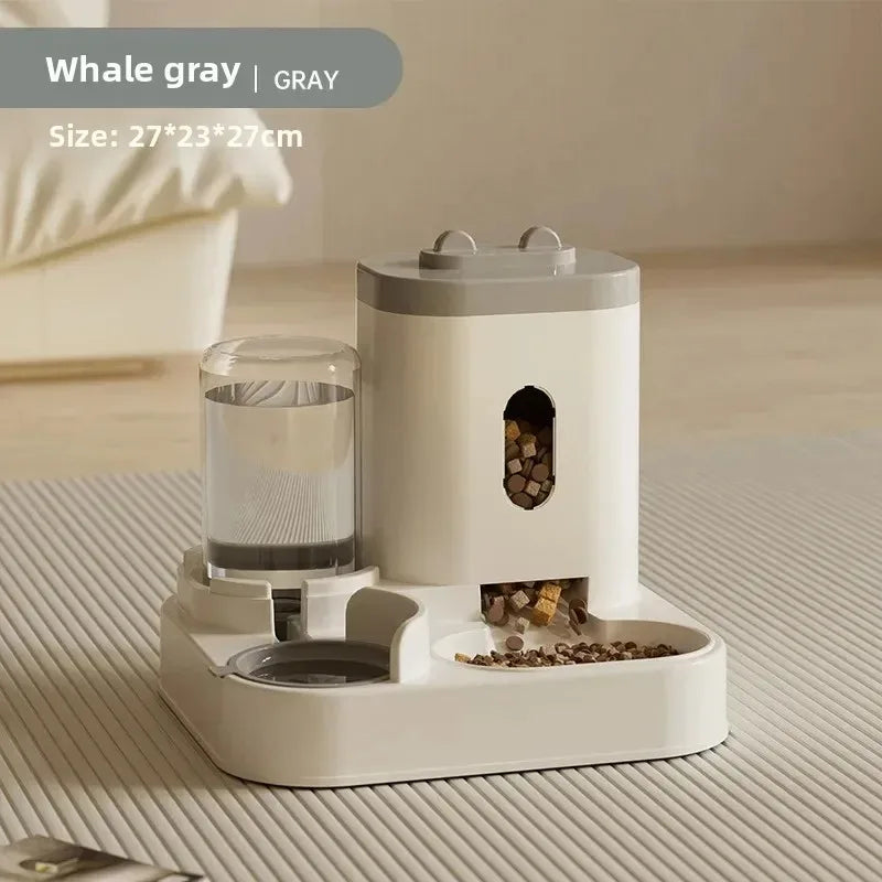 2-in-1 Automatic Gravity Pet Feeder & Water Dispenser