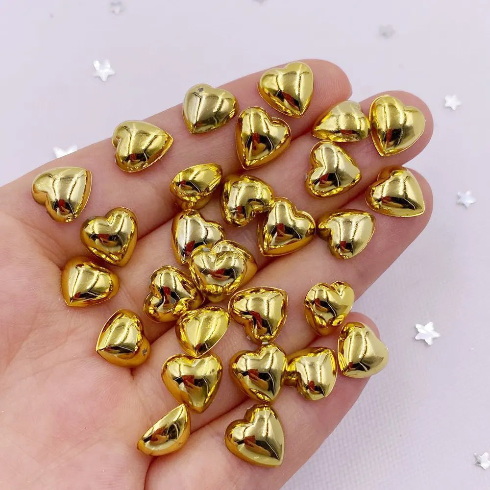 Resin Heart Flatback Crystal Gems 8mm 10mm 12mm – Craft Decor