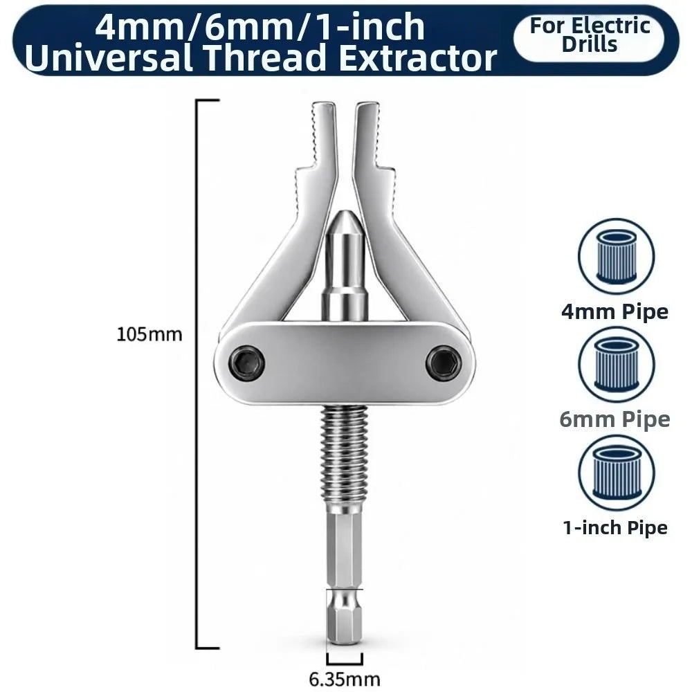 Hex Shank Broken Pipe Extractor – Expandable Grip Tool