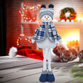 Christmas Snowman Plush Doll | Extendable Legs Holiday Decor