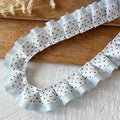 2M Pleated Ruffle Ribbon Trim – Double Layer Lace for DIY
