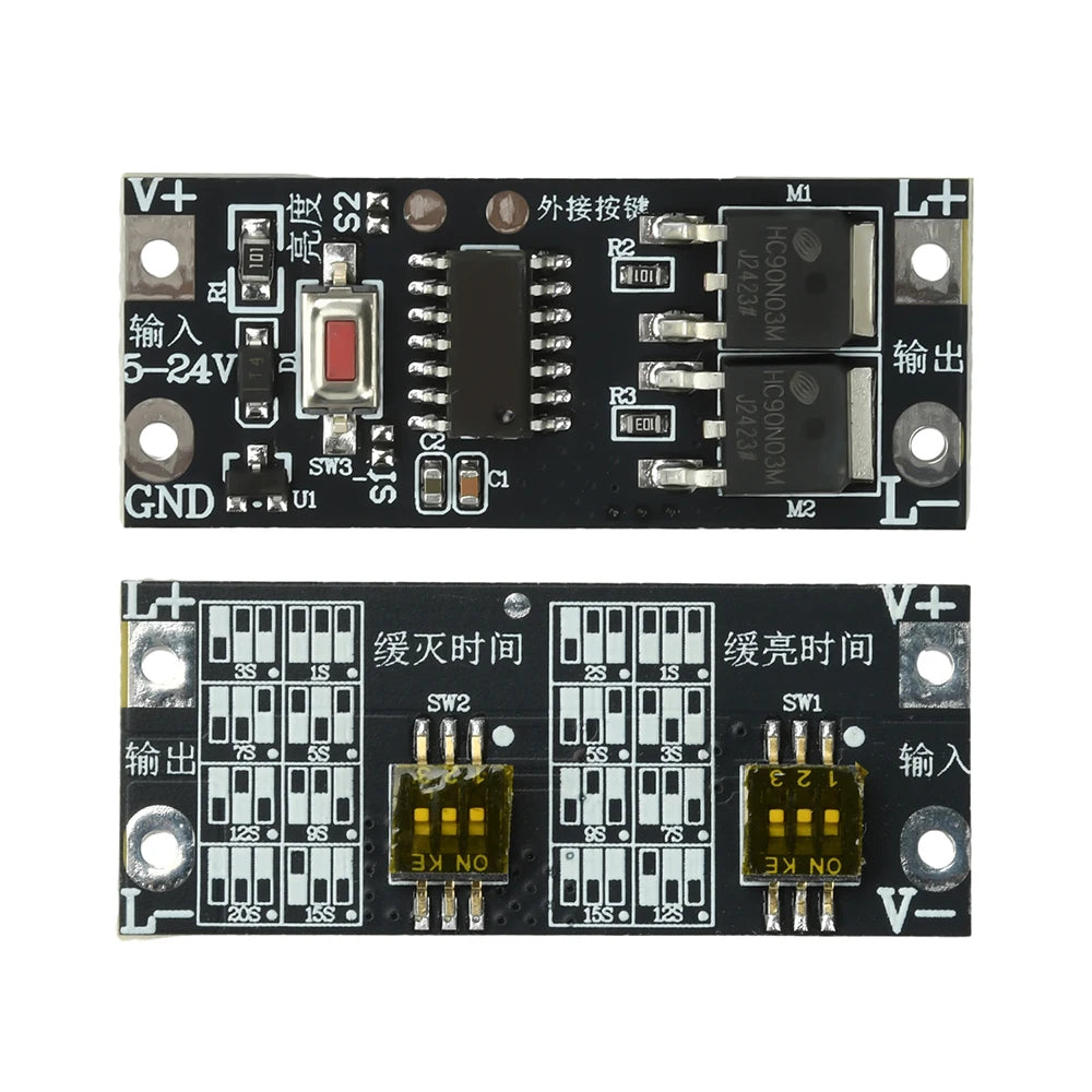 100W LED Dimmer Module – 8-Step Fade Control, 5–24V