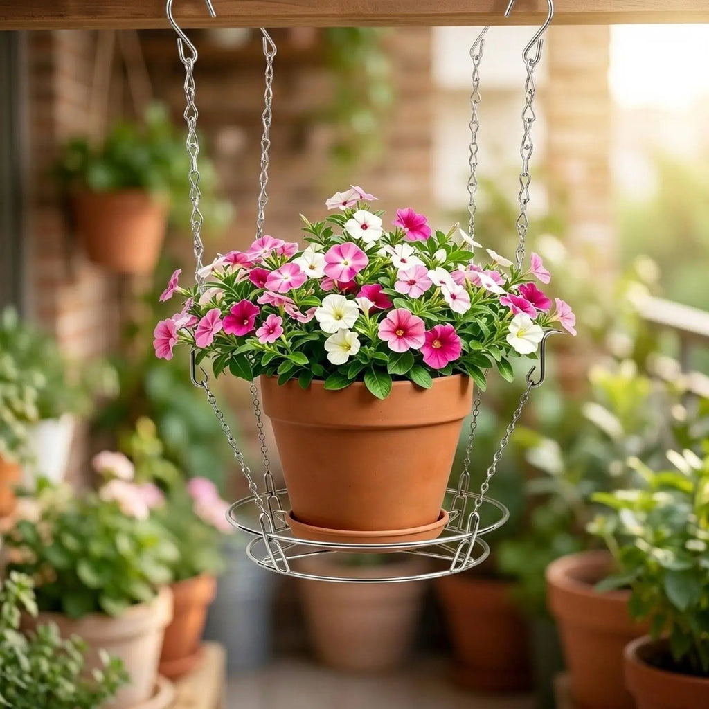 Adjustable Planter Insert & Plant Riser with Hanging Chain