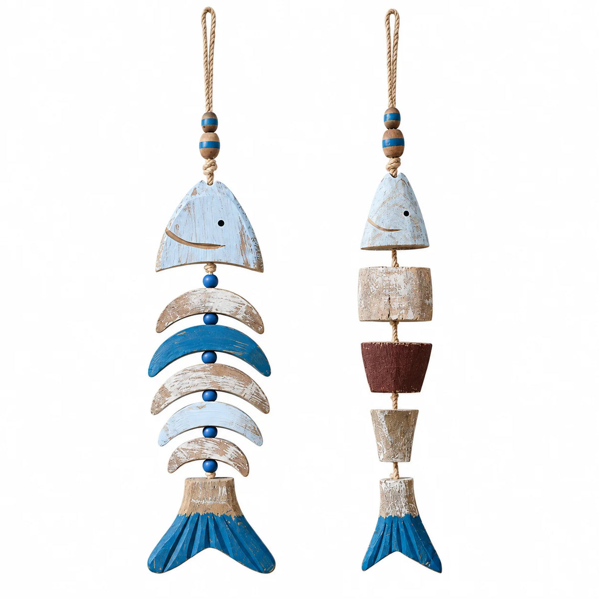 Rustic Wooden Fish Wall Hanging – Coastal Nautical Décor
