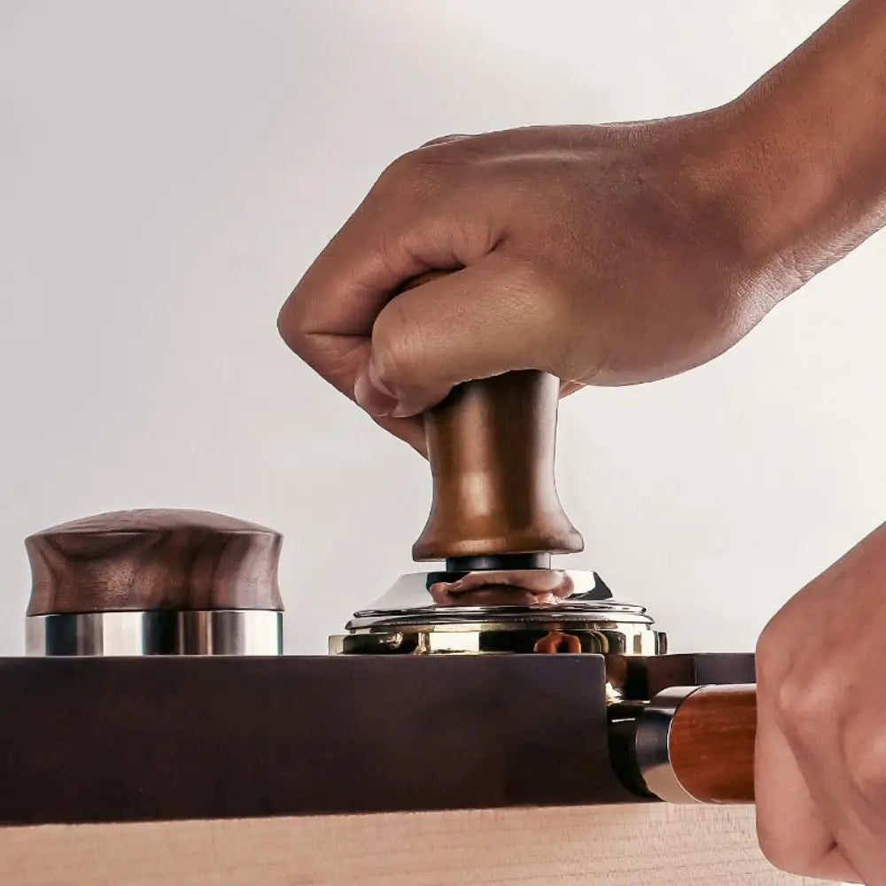 Coffee Tamper 51/53/58mm Wood Handle & Stainless Steel Base