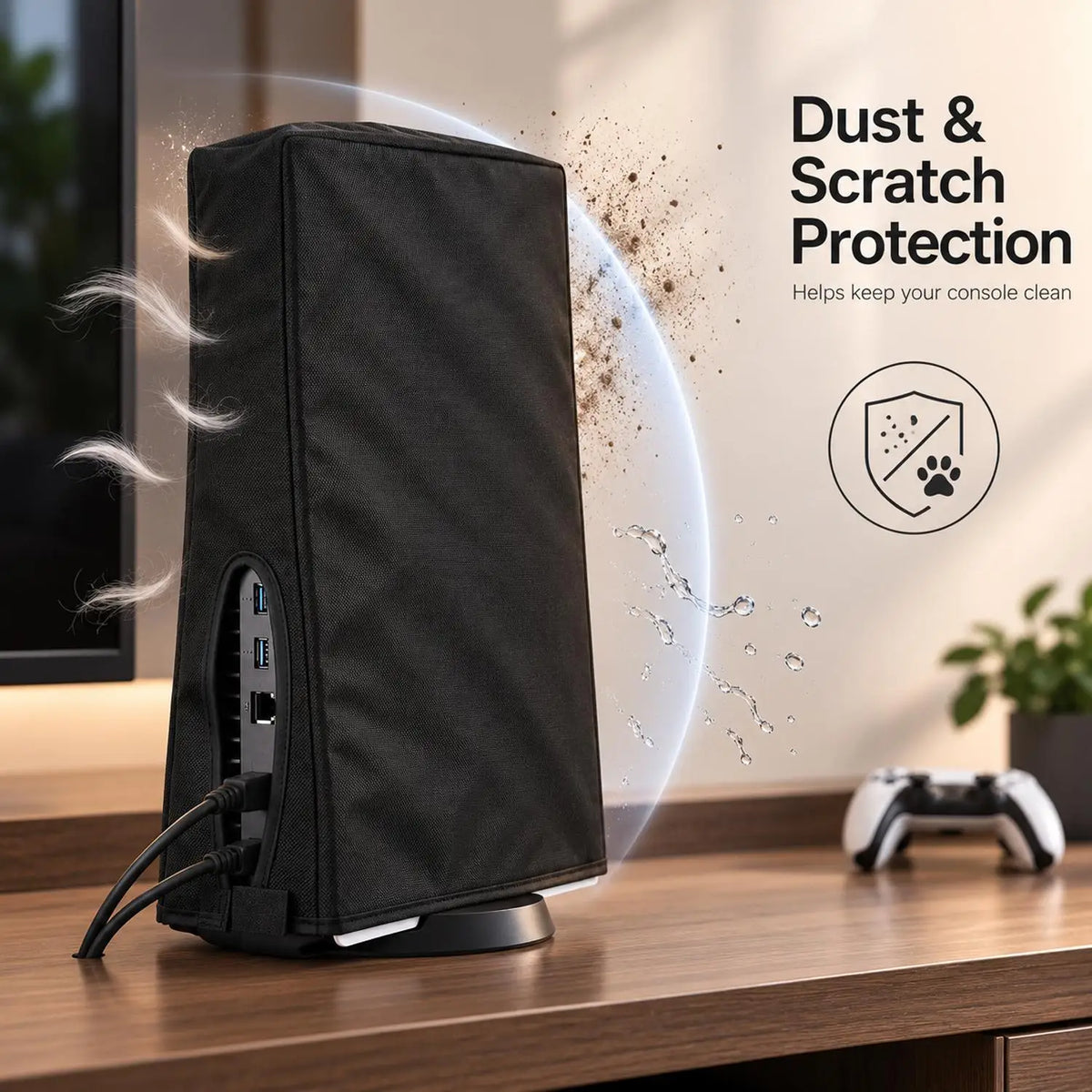 PS5 Oxford Fabric Dust Cover – Waterproof & Scratch-Resistant