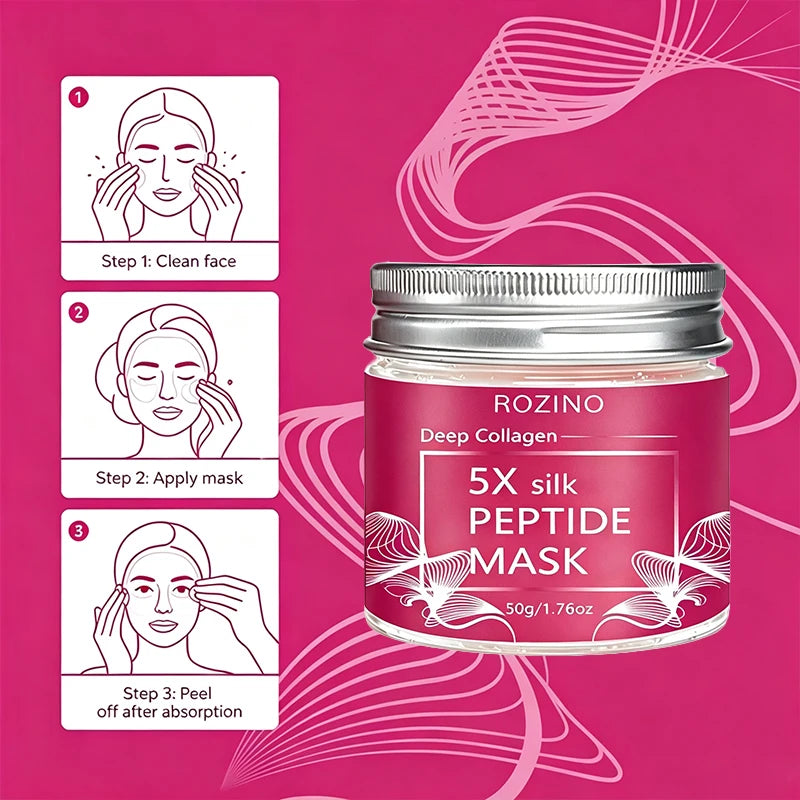 ROZINO Pink Silk Peptide Peel-Off Mask – Hydrate & Brighten