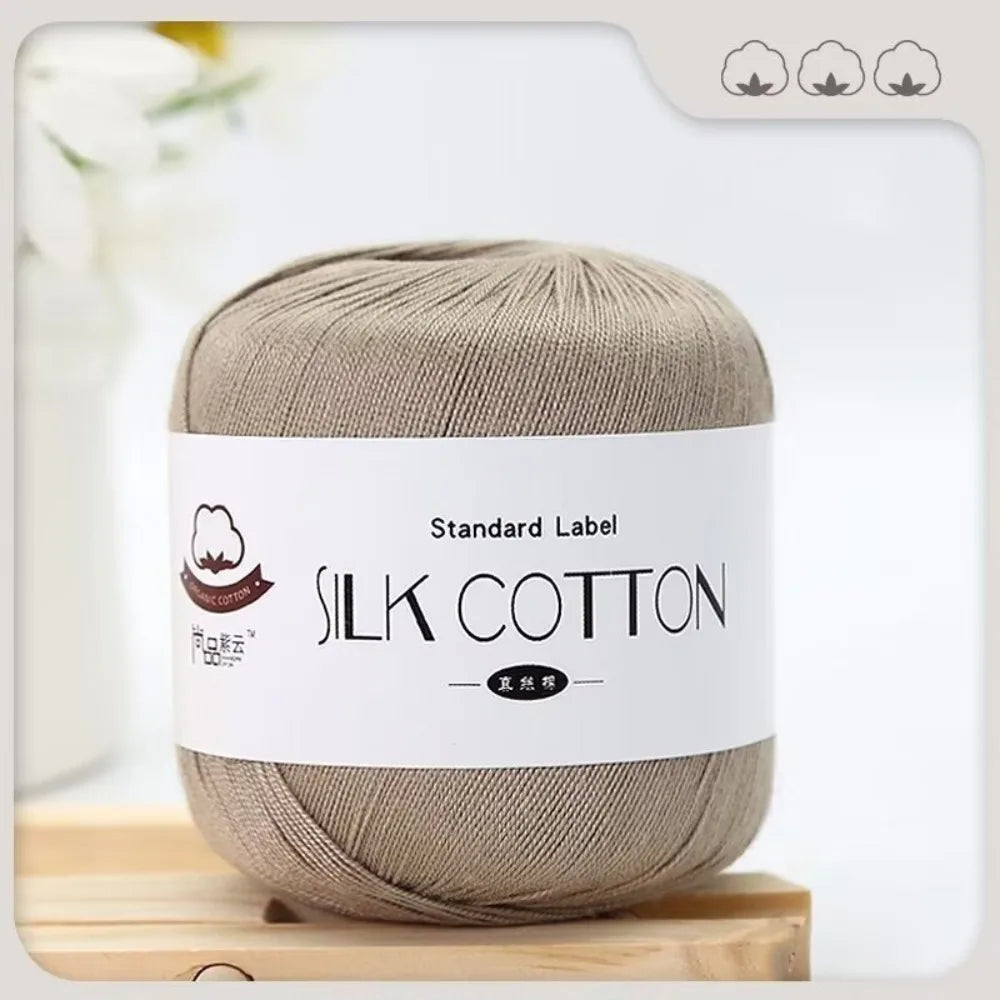 Milk Silk Cotton Soft Crochet Knitting Yarn – 50g Skein