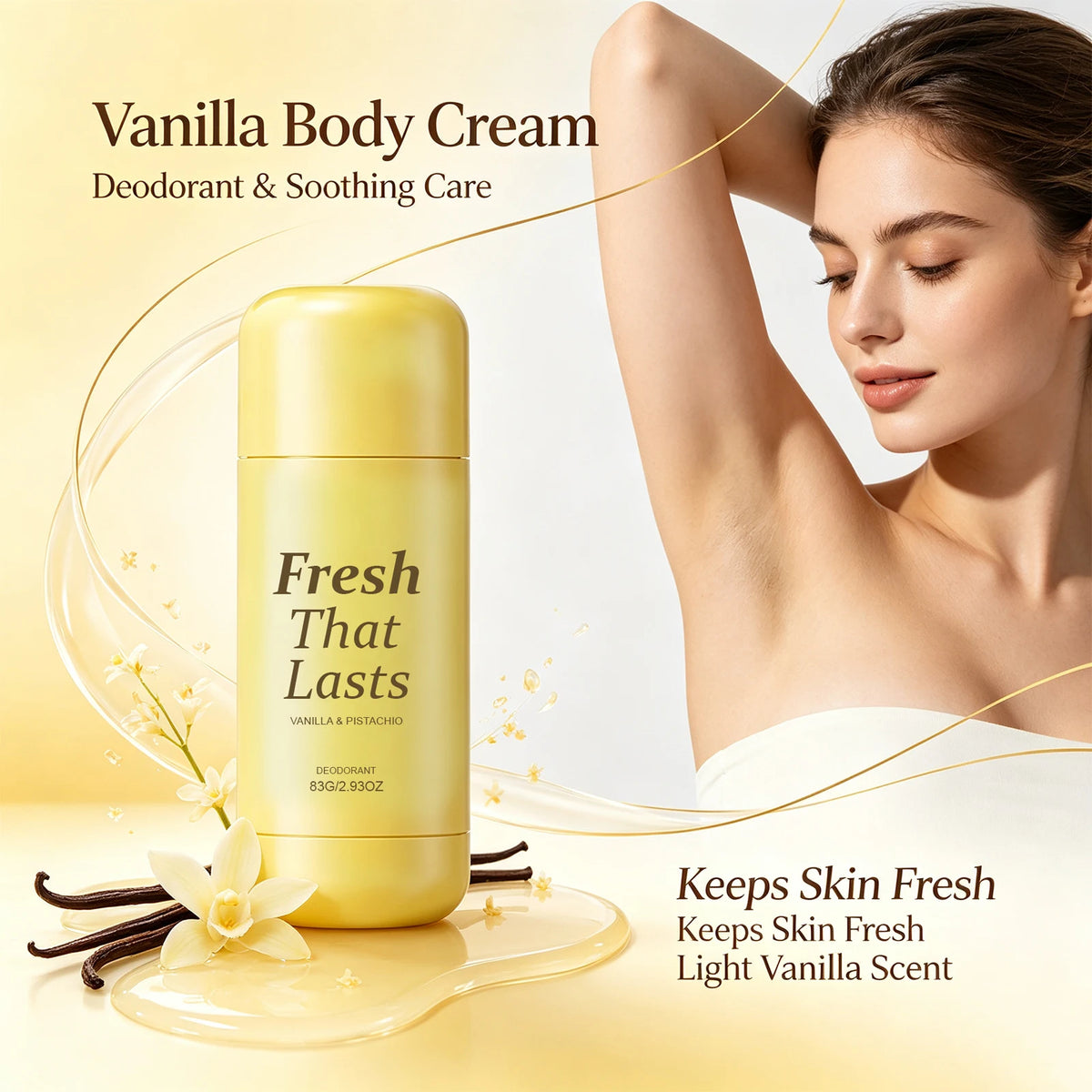 Vanilla Deodorant Stick – All-Day Freshness, Unisex