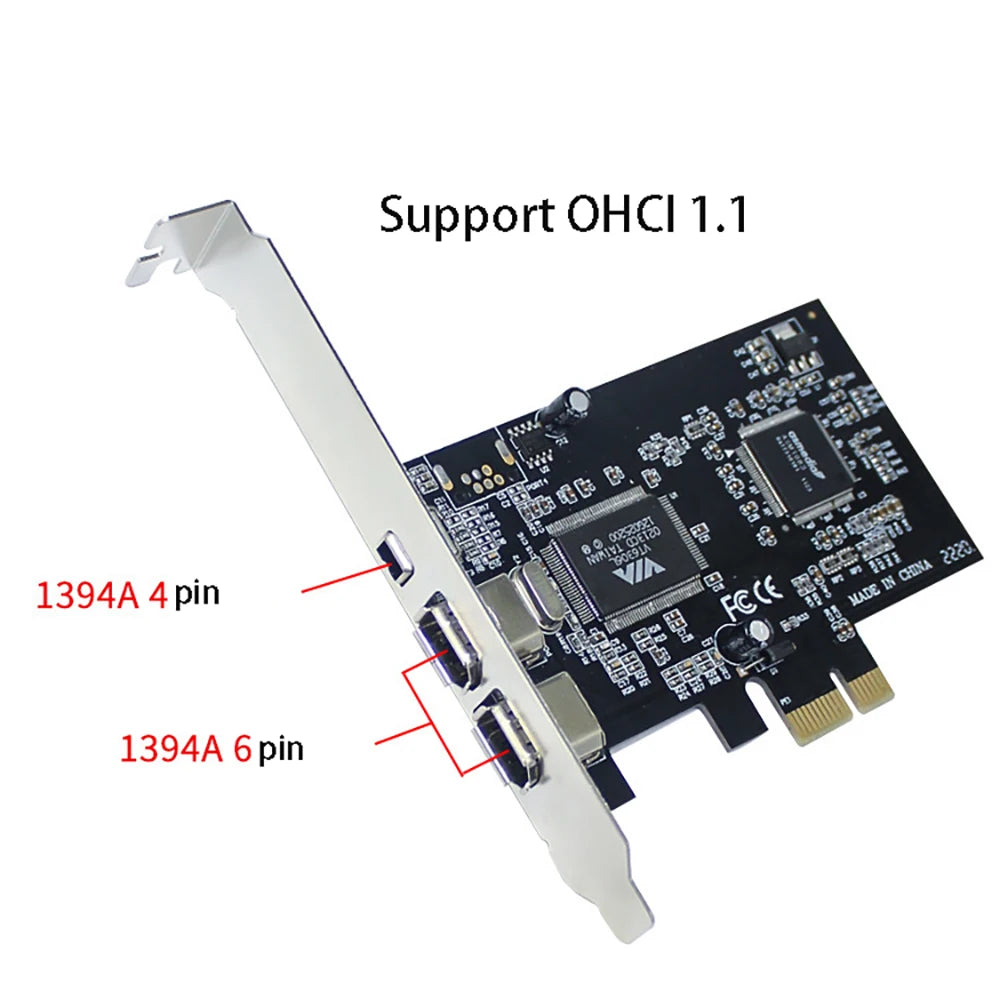PCIe IEEE 1394 FireWire Card – HD DV Video Capture Adapter
