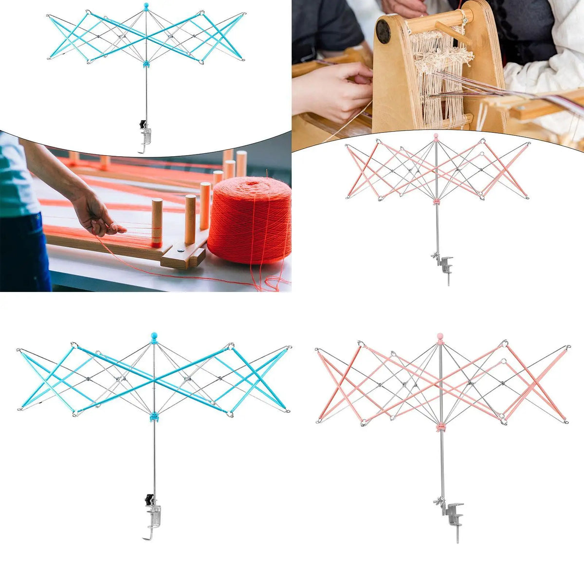 Foldable Yarn Swift Winder with Table Clamp | Knitting & Crochet