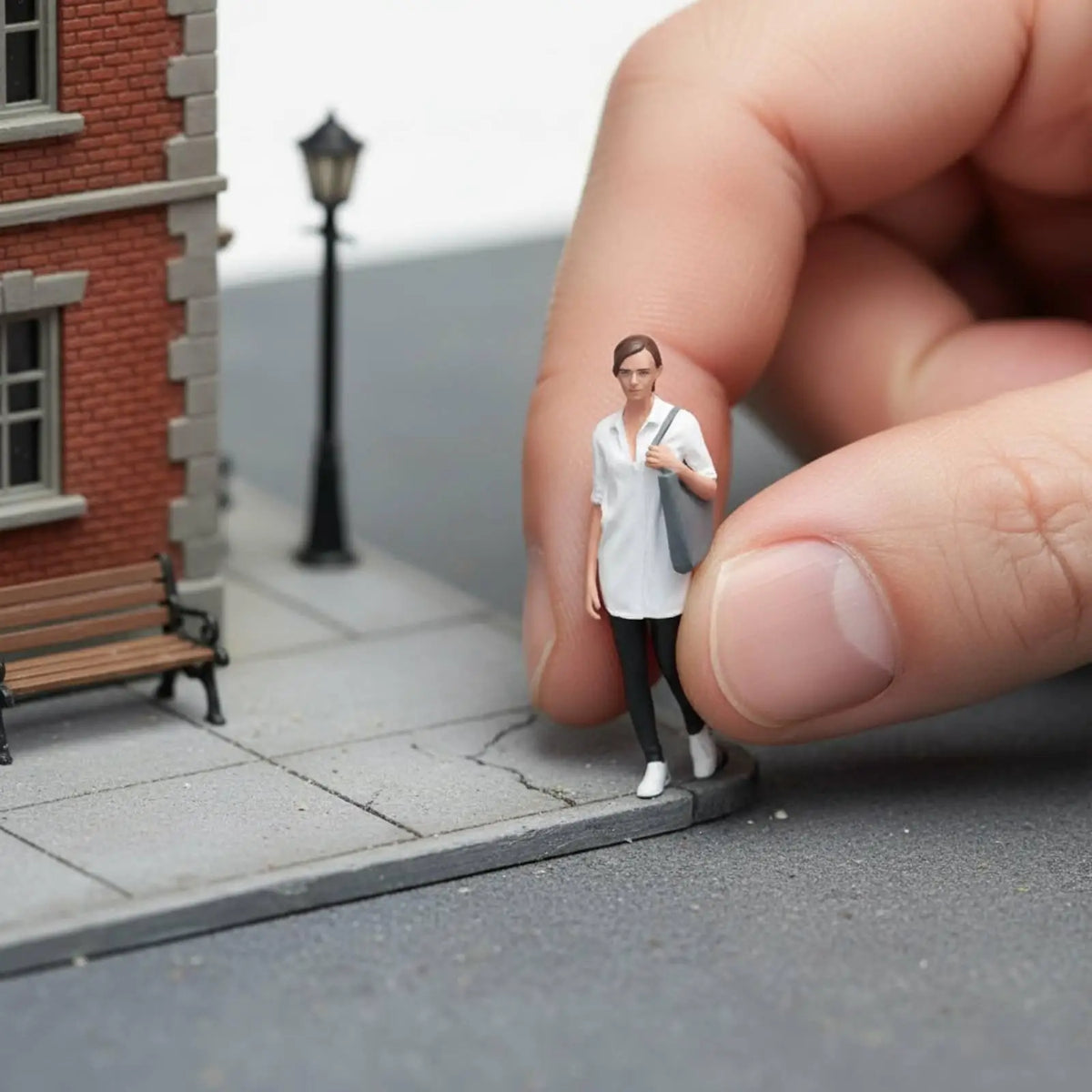 Hand-Painted Female Miniature Resin Figure | Diorama Decor