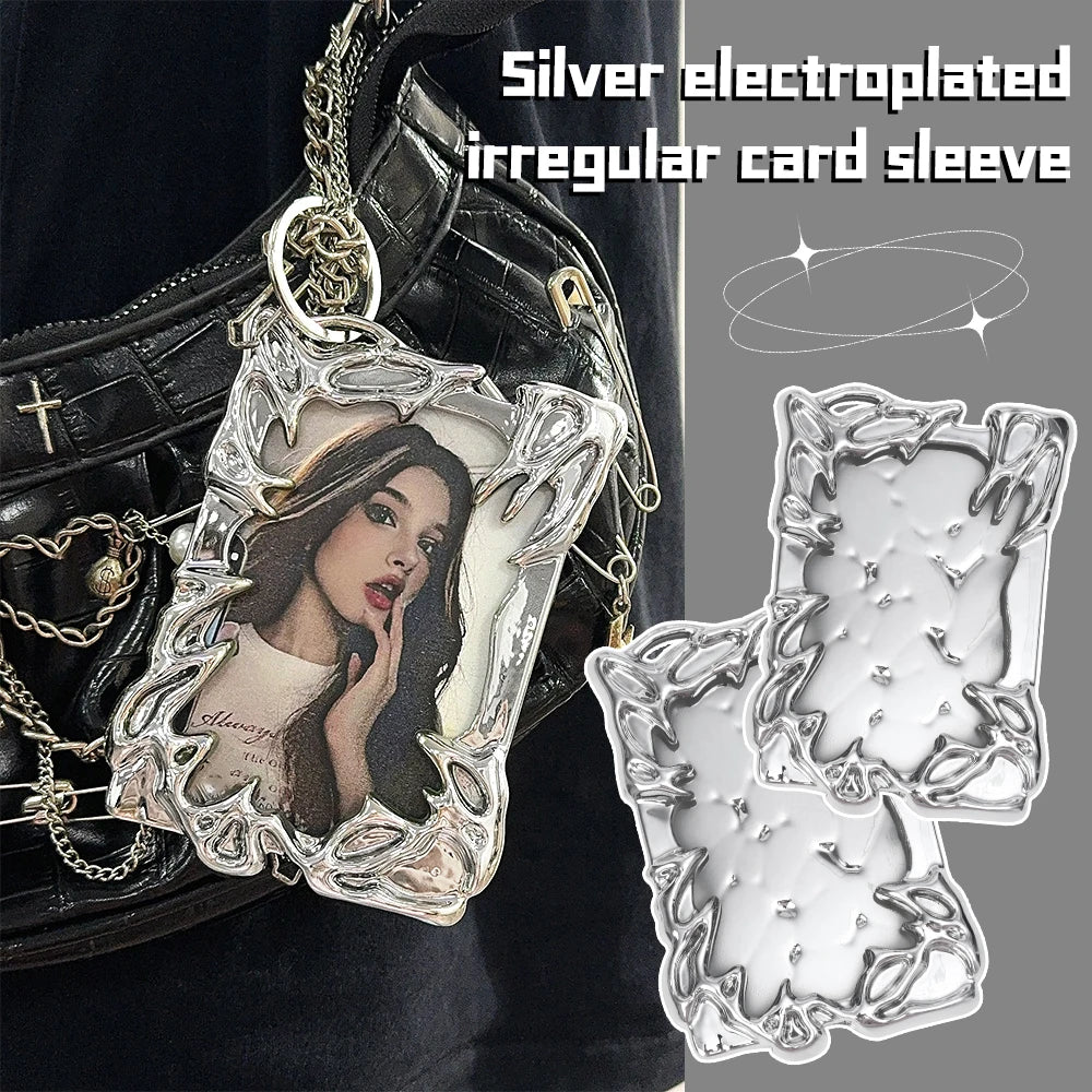 Silver Electroplated Kpop Photocard Sleeve Frame Protector