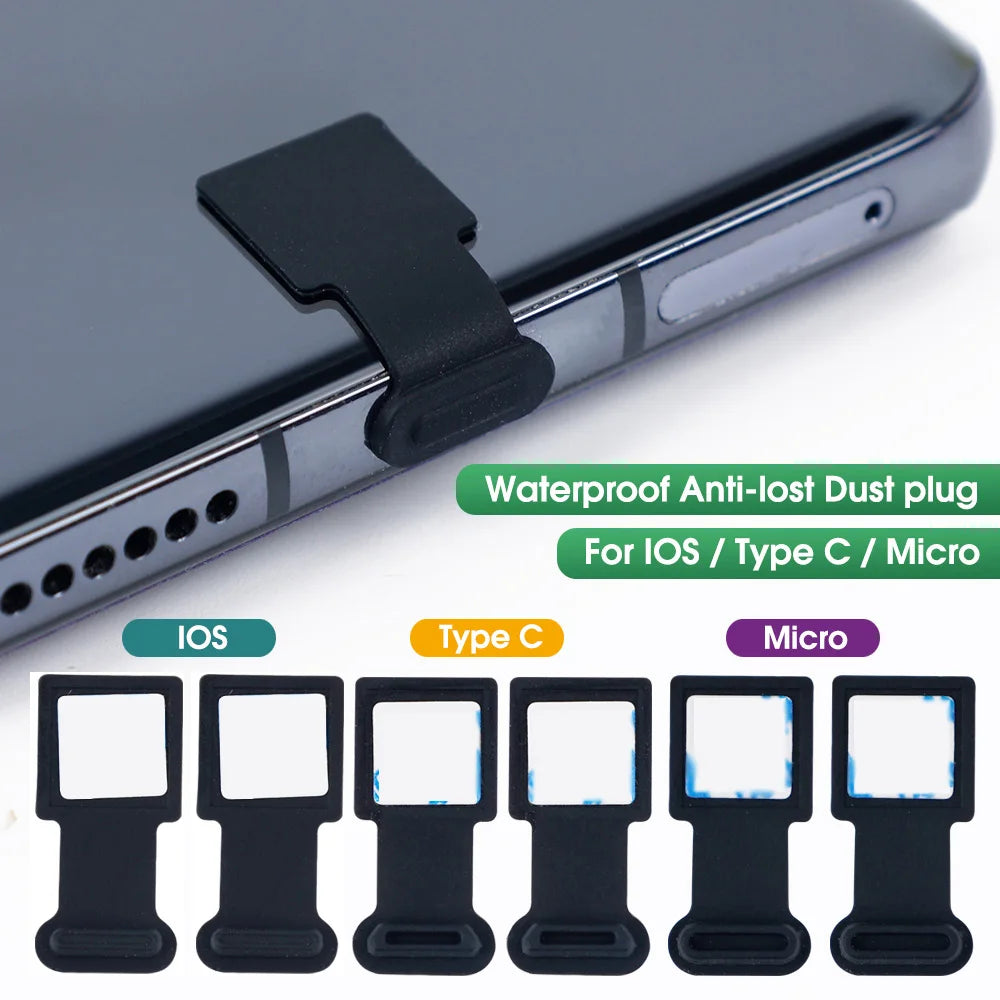 Silicone Dust Plugs – USB-C, Micro USB & Lightning Port Cover