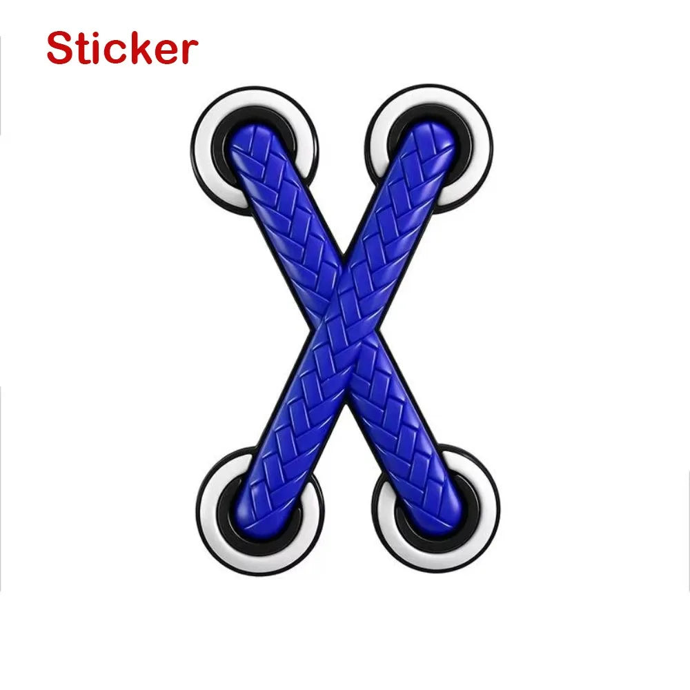 3D Cross PVC Vinyl Decal – Multicolor Car & Motorcycle Sticker