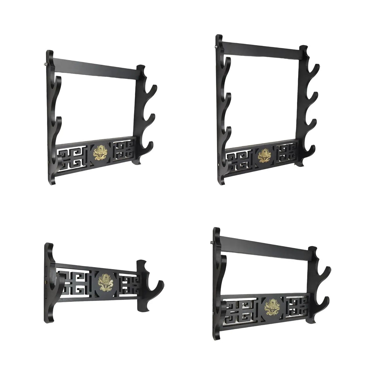 Samurai Sword Wall Mount Display Rack – Dragon Bracket Holder