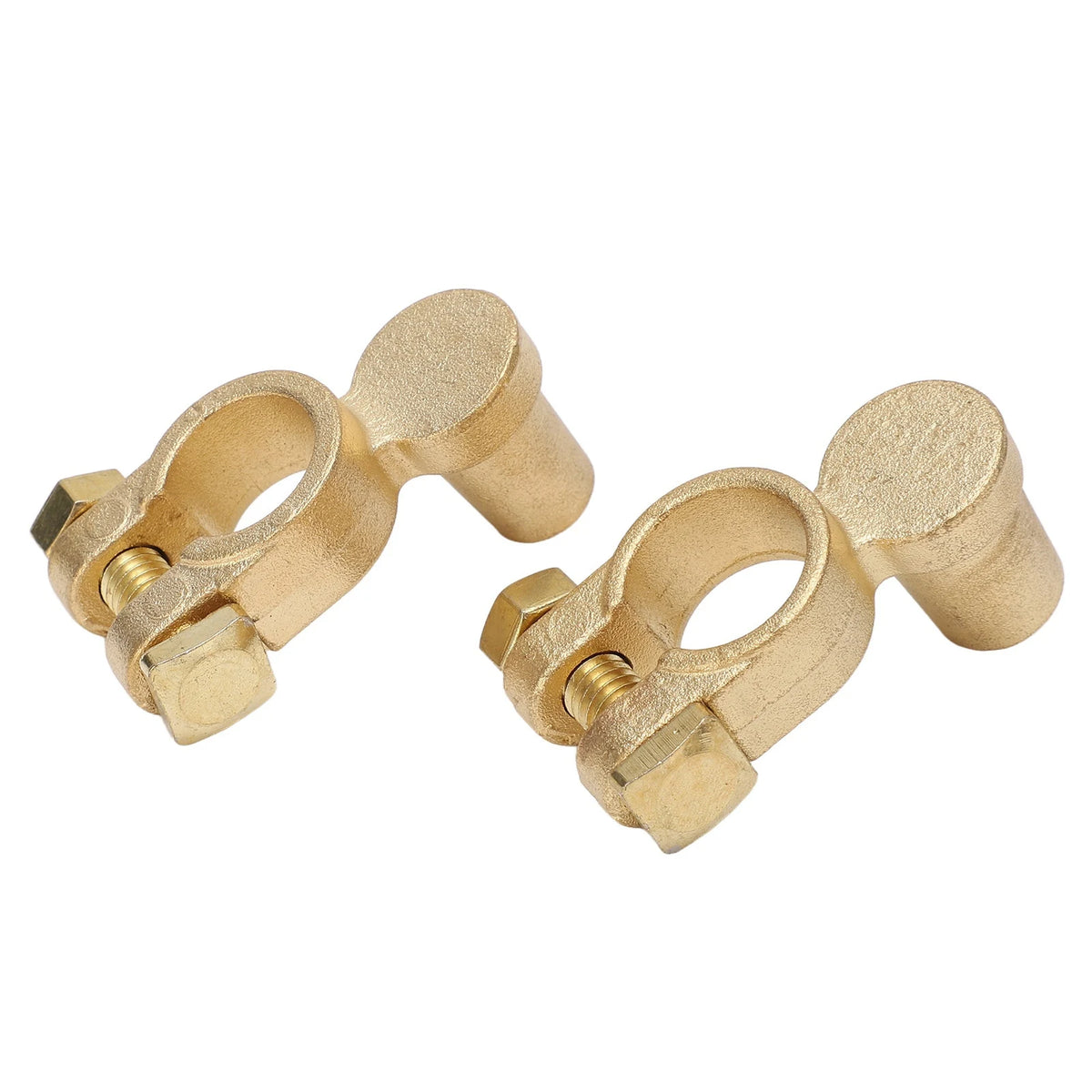 Top Post Brass Car Battery Terminal Connectors – Positive & Negative