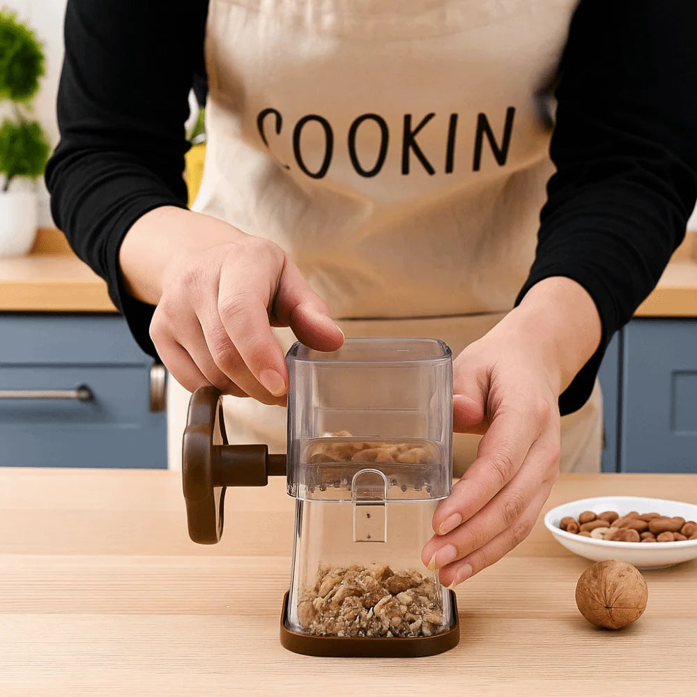 Manual Hand Crank Nut Grinder & Walnut Chopper | Kitchen Tool
