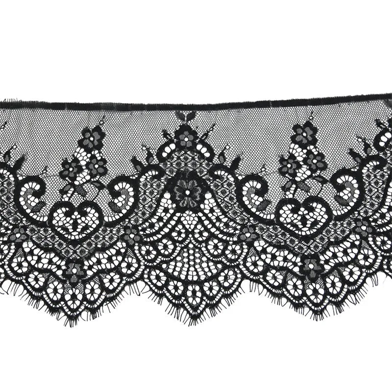3-Meter Eyelash Lace Fabric 20cm – Wedding Sewing Decoration