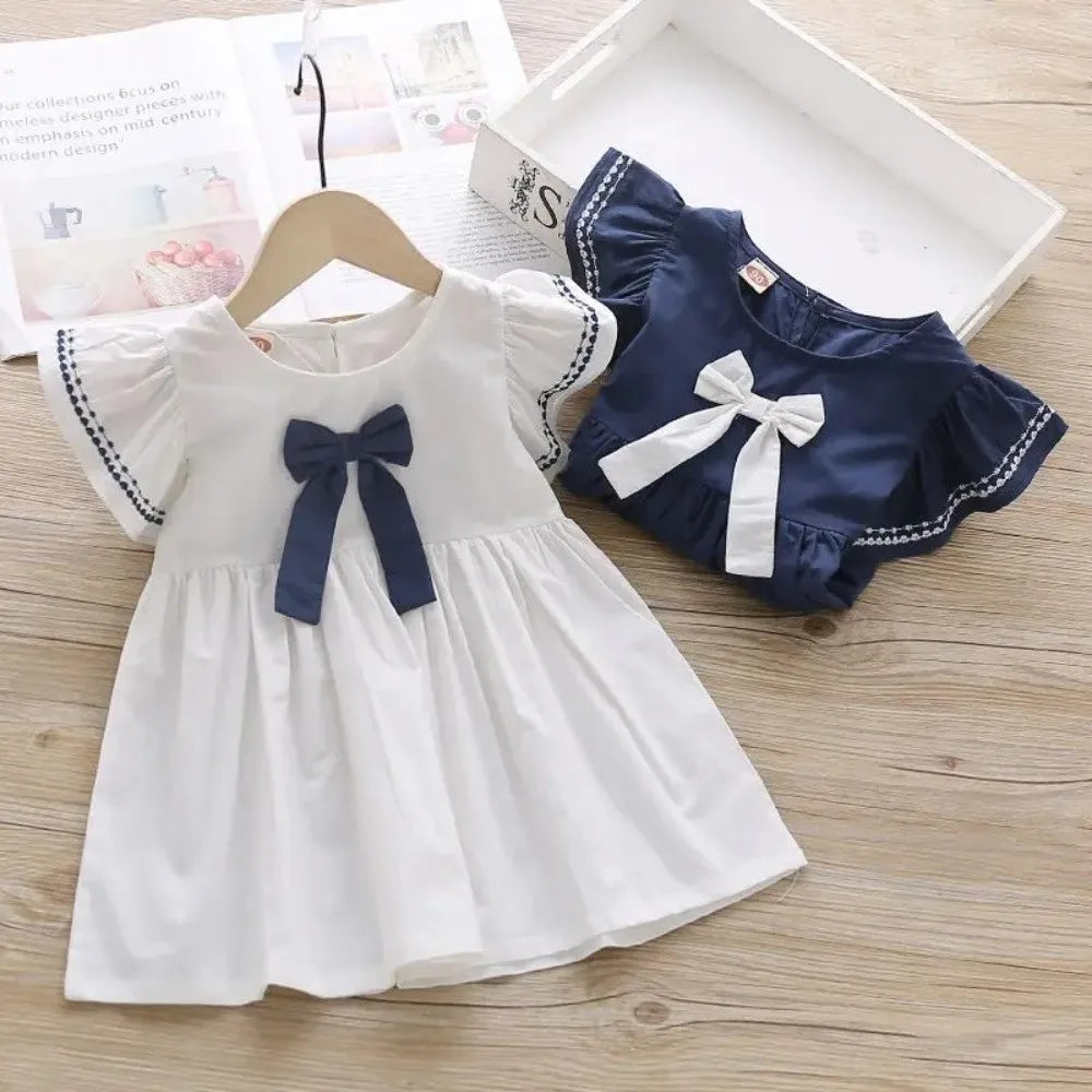 Girls Bowknot Ruffle Princess Sundress | Ages 7–13 Summer