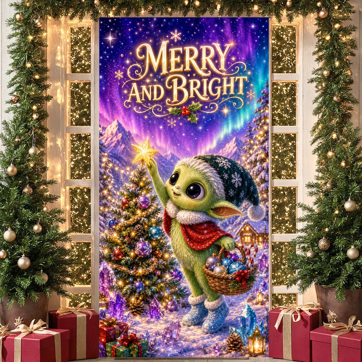 Magical Christmas Holiday Banner – Festive Backdrop Decor