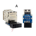 USB 2.0 9-Pin to Dual USB-A Adapter – PH29 Motherboard Module