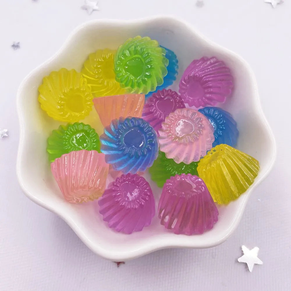 20pcs Resin 3D Candy Jelly Flatback Cabochon DIY Craft Decor