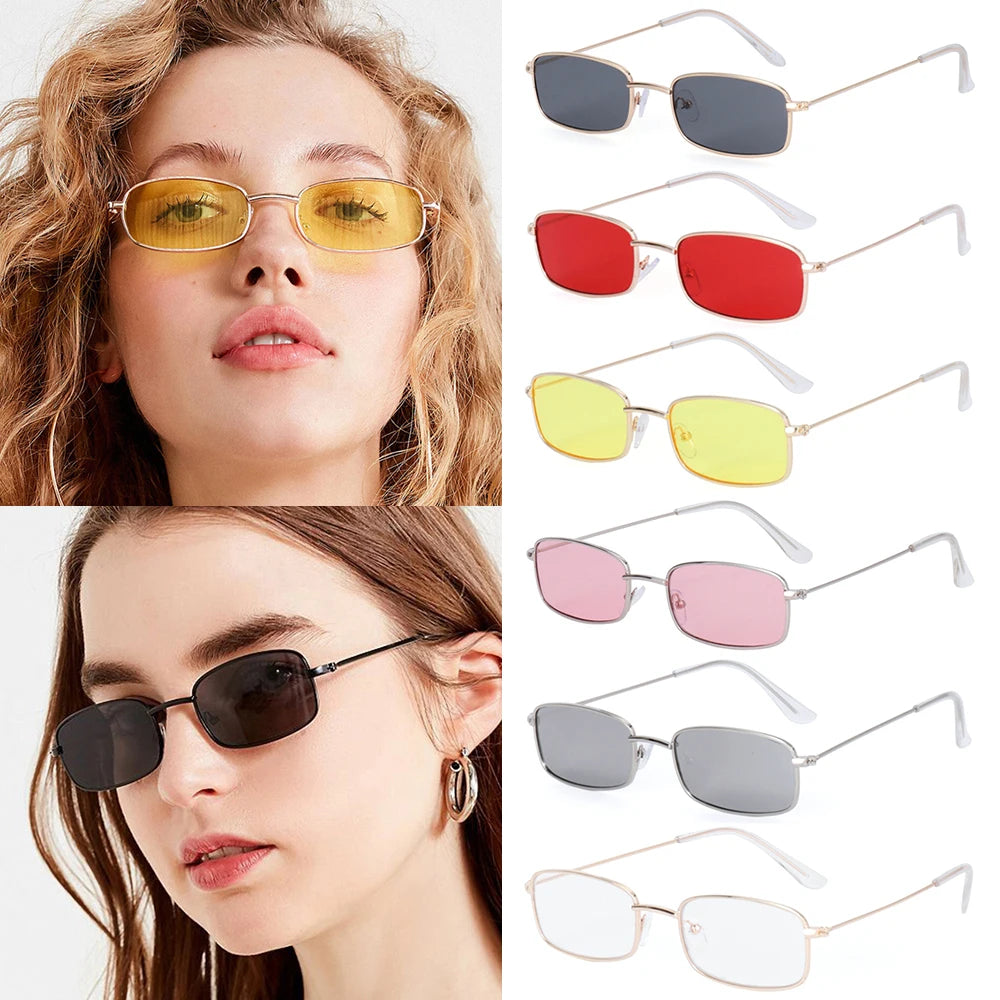 Women's Vintage Small Oval Metal Sunglasses UV400