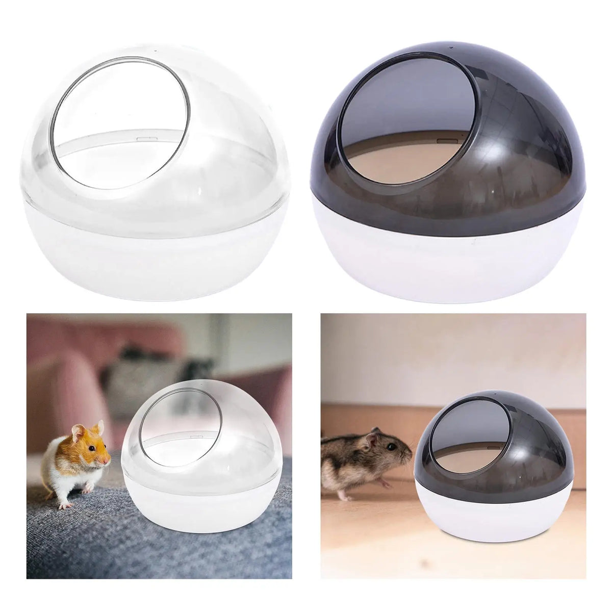 Transparent Hamster Sand Bath Box – Gerbil & Small Pet Tub